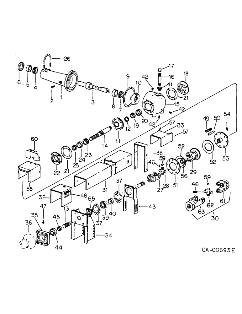 Схема запчастей Case IH 914 - (07-1) - DRIVE TRAIN, MAIN DRIVE GEAR CASE Drive Train