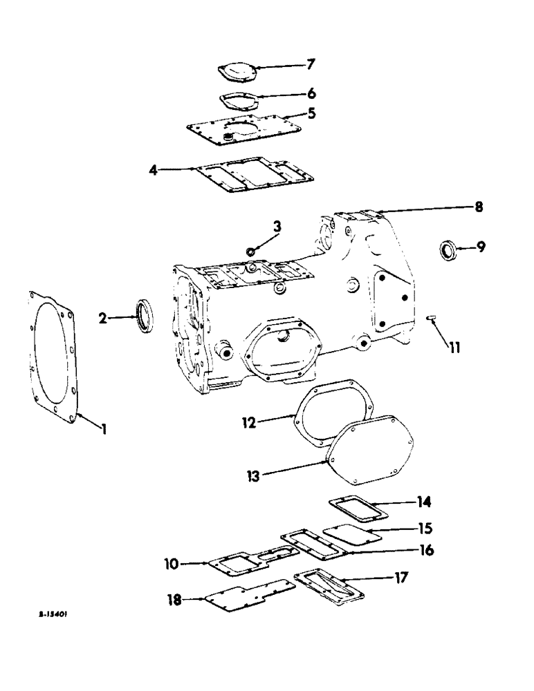 Схема запчастей Case IH 2544 - (A-05) - CHASSIS, RADIATOR AND SHEET METAL, CLUTCH HOUSING AND COVER, GEAR DRIVE TRACTORS Chassis, Radiator & Sheet Metal