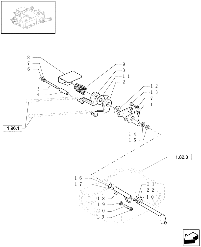 Схема запчастей Case IH JX1070U - (1.82.5[01]) - LIFT - CONTROL PARTS (07) - HYDRAULIC SYSTEM