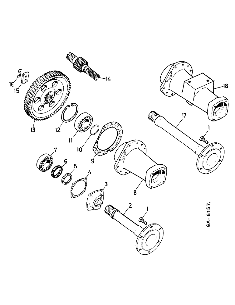 Схема запчастей Case IH 433 - (07-52) - REAR AXLE (04) - Drive Train