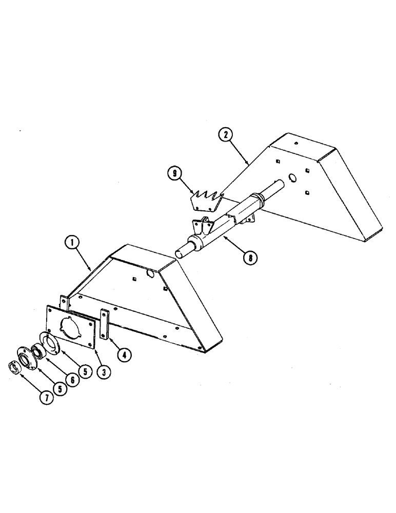 Схема запчастей Case IH 595 - (9-48) - UPPER BEATER AND SUPPORTS (09) - CHASSIS/ATTACHMENTS