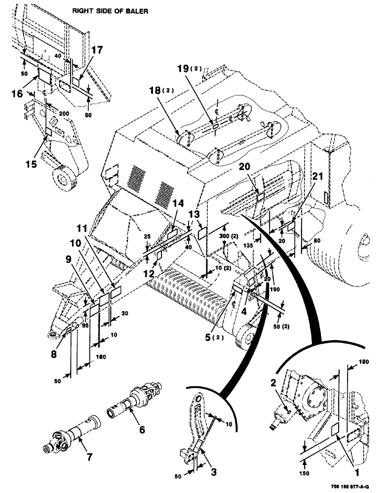 Схема запчастей Case IH 8576 - (09-006) - DECALS (OPERATIONAL) AND LOCATION DIAGRAM, S.N. CFH0163129 AND LATER Decals & Attachments