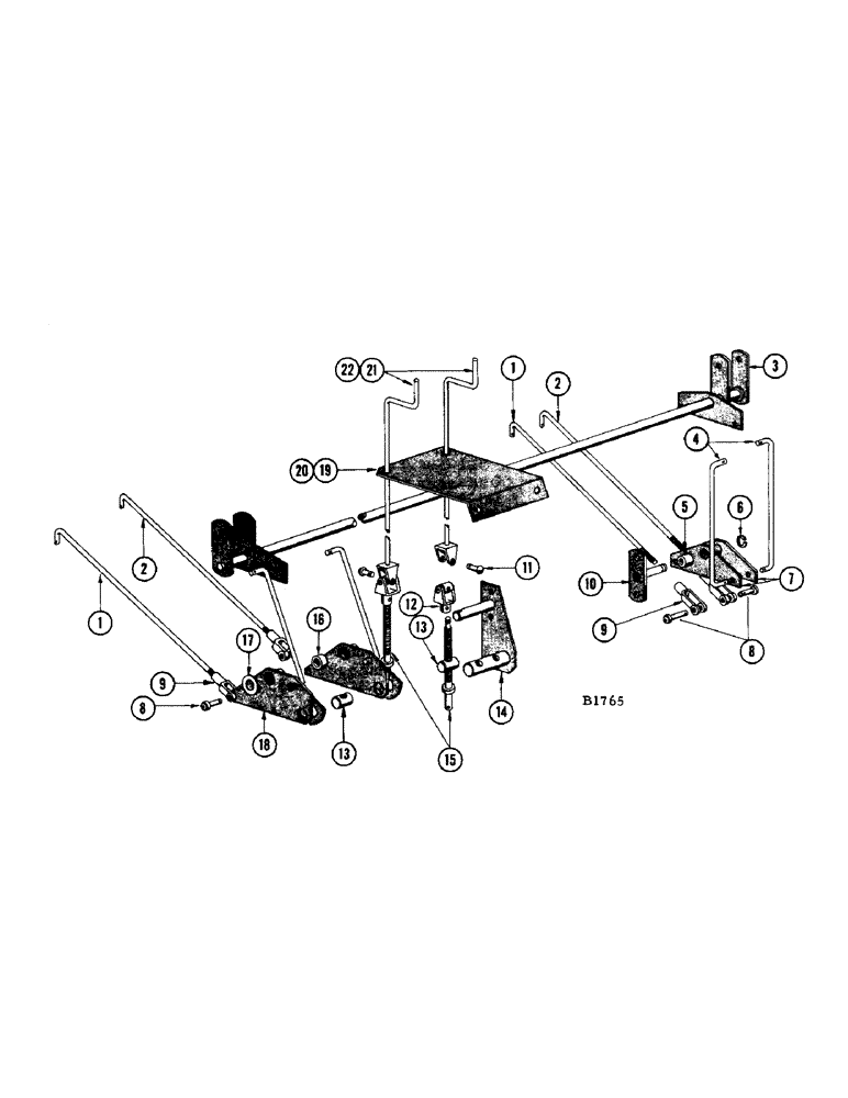 Схема запчастей Case IH F345 - (58) - PICKING ROLL & SNAPPING BAR HAND CONTROL (58) - ATTACHMENTS/HEADERS