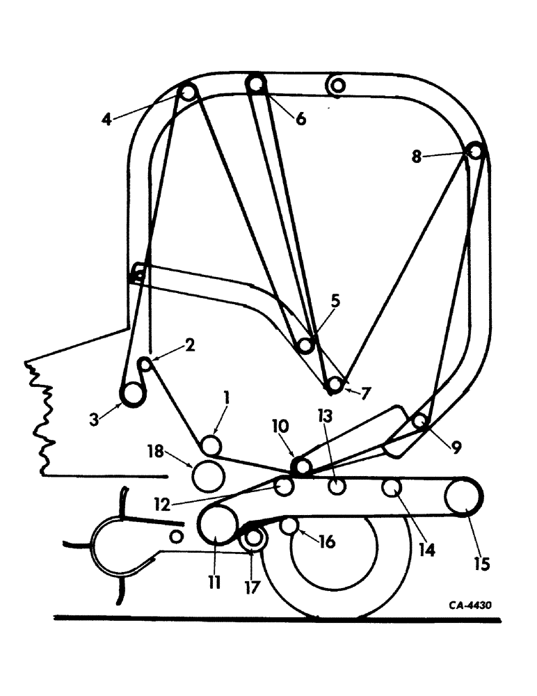 Схема запчастей Case IH 2400 - (B-15) - ROLL LOCATIONS (62) - PRESSING - BALE FORMATION