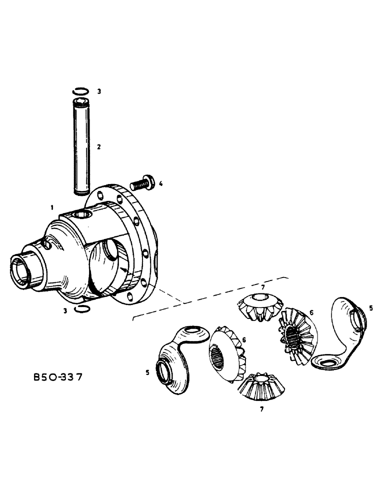 Схема запчастей Case IH 584 - (07-137) - DIFFERENTIAL, 4-WHEEL DRIVE, Z F 4-WHEEL DRIVE (04) - Drive Train