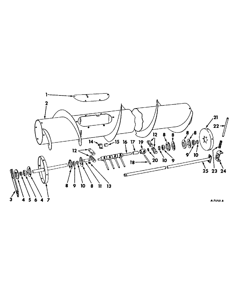 Схема запчастей Case IH 650 - (E-068) - PICKUP UNIT - AUGER (58) - ATTACHMENTS/HEADERS