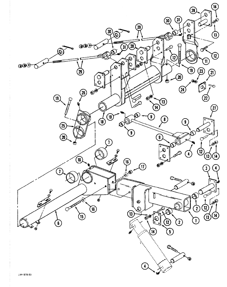 Схема запчастей Case IH 1844 - (9A-086) - DRUM LIFT ARM, 1844 COTTON PICKER (13) - PICKING SYSTEM