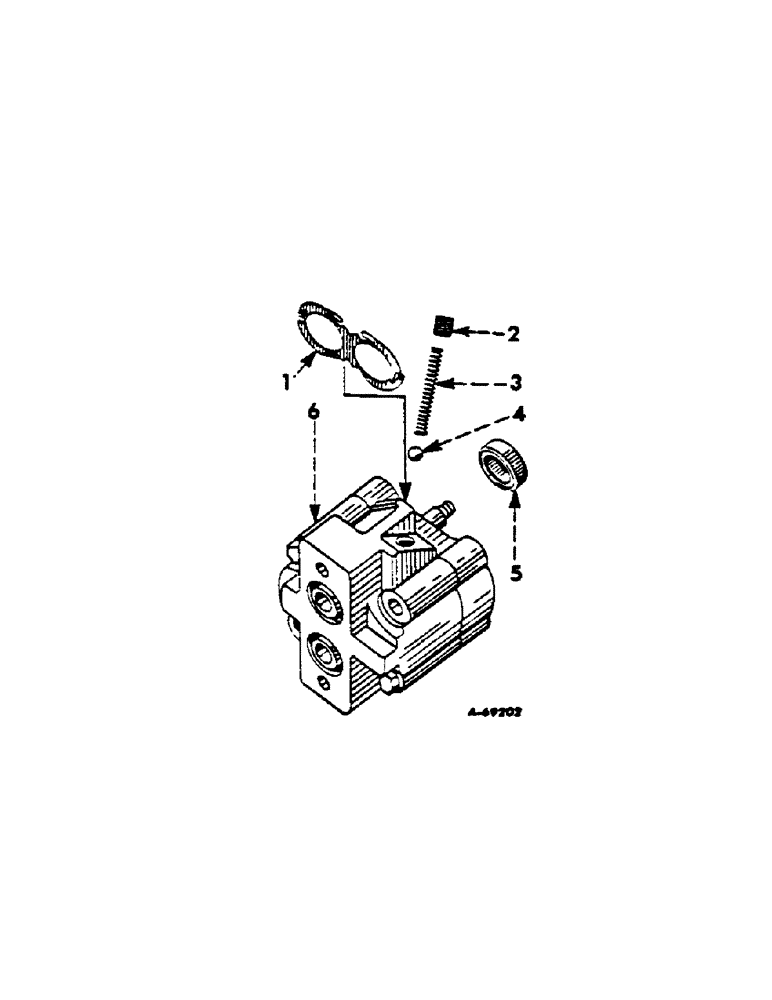 Схема запчастей Case IH 2444 - (F-06) - HYDRAULICS SYSTEM, HYDRAULIC PUMP, THOMPSON, GASOLINE ENGINE TRACTORS (07) - HYDRAULIC SYSTEM