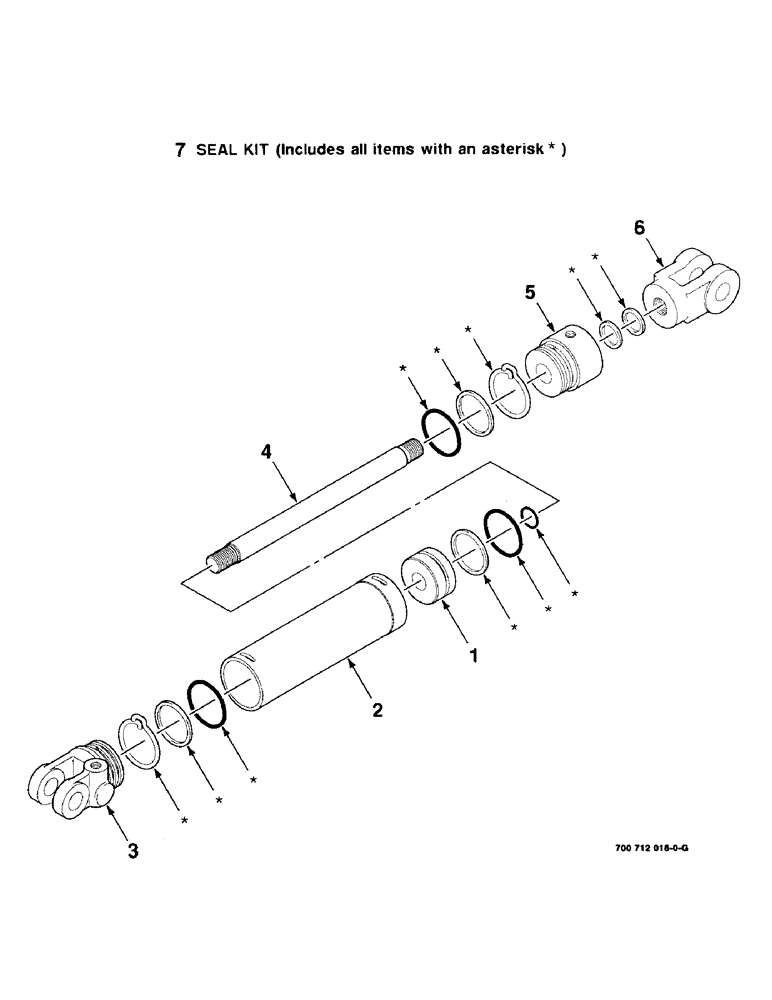 Схема запчастей Case IH 8315 - (8-08) - HYDRAULIC CYLINDER ASSEMBLY,HEADER LIFT,MASTER, 700712016 HYDR.CYLD.COMPLETE, 3-1/4"BORE X 8" STROKE (08) - HYDRAULICS