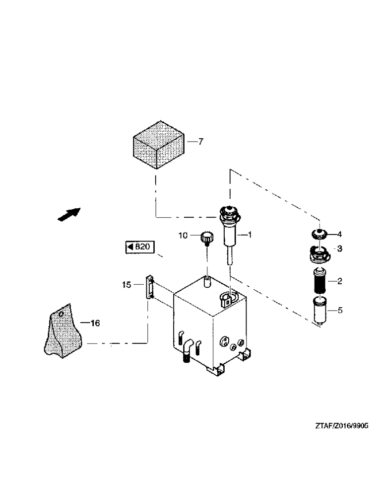 Схема запчастей Case IH 8790 - (242) - OIL TANK (35) - HYDRAULIC SYSTEMS