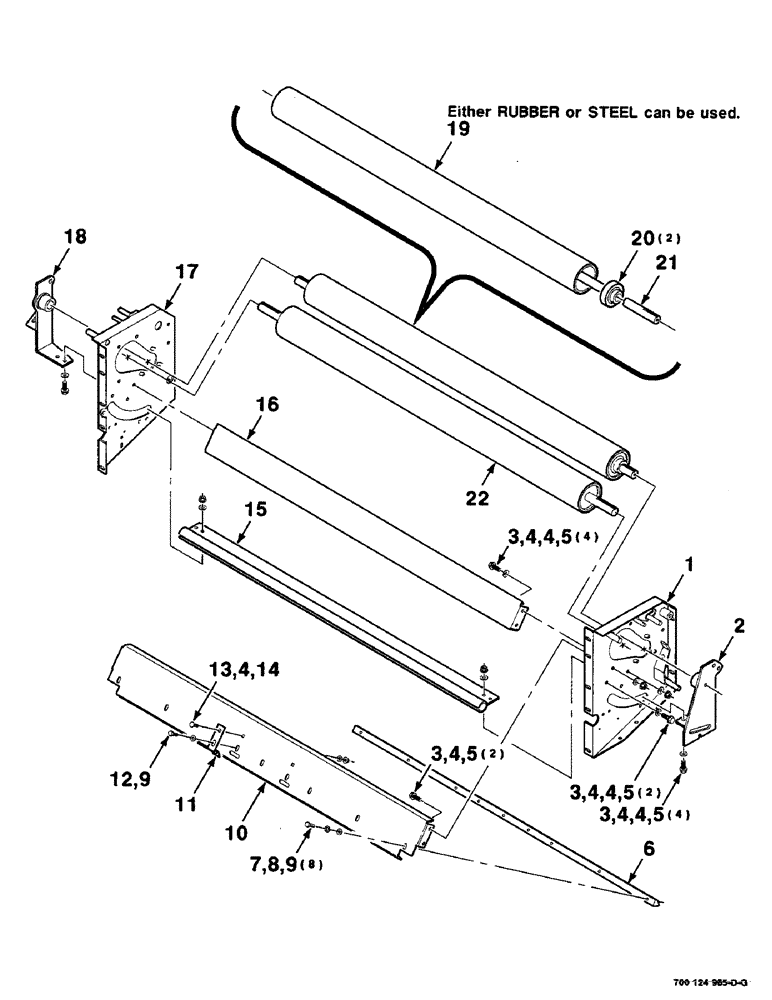 Схема запчастей Case IH 8455T - (7-22) - MESH WRAP ROLLER ASSEMBLY (12) - MAIN FRAME