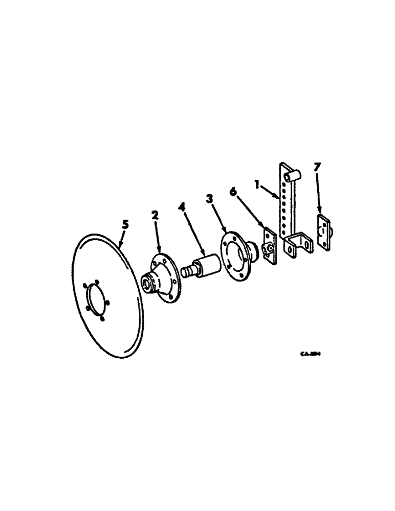 Схема запчастей Case IH 500 - (B-63[A]) - DISK FURROWING ATTACHMENT, 12 IN., ONE PER ROW 