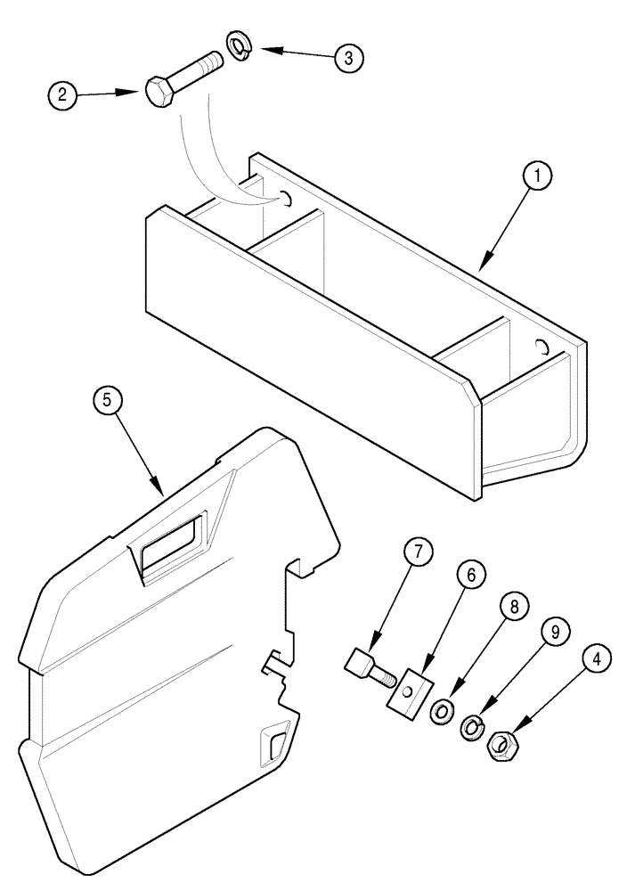 Схема запчастей Case IH MX100C - (09-05) - FRONT END WEIGHTS, N.A. ONLY (09) - CHASSIS