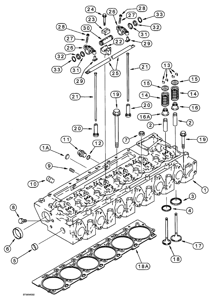 Схема запчастей Case IH SPX4260 - (052) - CYLINDER HEAD AND VALVE MECHANISM (10) - ENGINE