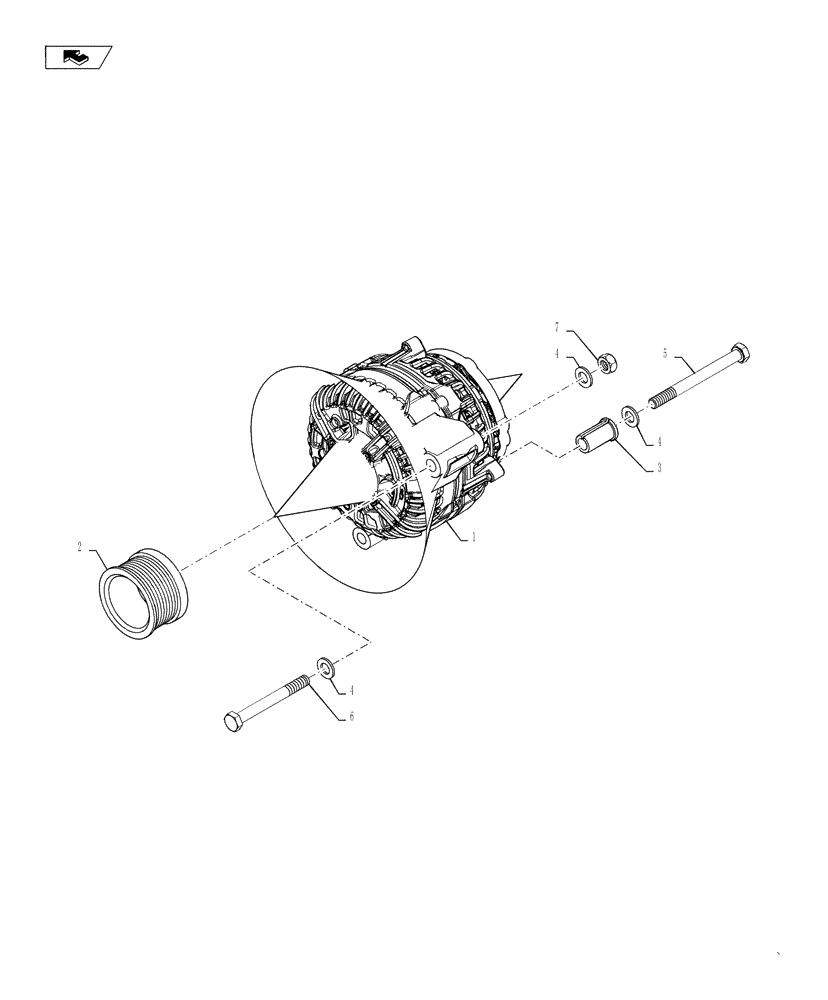 Схема запчастей Case IH STEIGER 350 - (55.301.01[01]) - ALTERNATOR - 9L (55) - ELECTRICAL SYSTEMS