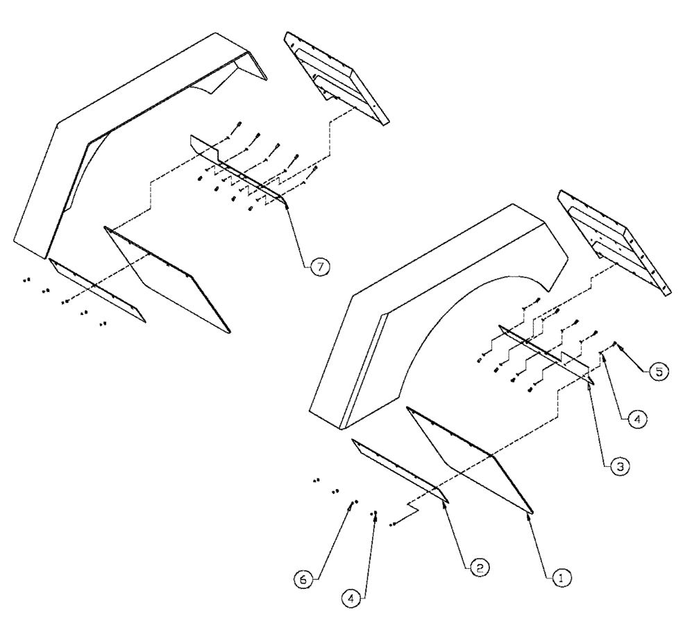 Схема запчастей Case IH FLX4330 - (10-008) - MUD FLAPS, FRONT FENDER Options