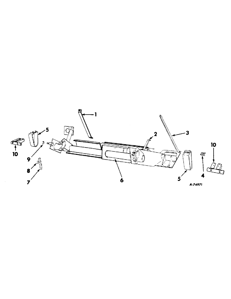 Схема запчастей Case IH 50 - (A-059) - ROW CROP UNIT (ONE-ROW) - MAIN FRAME (58) - ATTACHMENTS/HEADERS