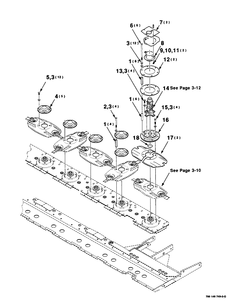 Схема запчастей Case IH DC515 - (3-06) - CUTTER DISC ASSEMBLY, LEFT (09) - CHASSIS