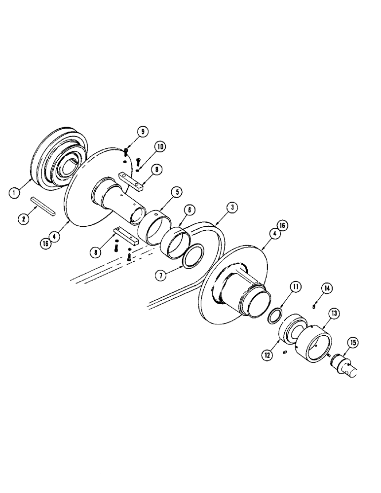 Схема запчастей Case IH 855 - (20) - ENGINE VARI-PULLEY, BEFORE SERIAL NUMBER 8360701 