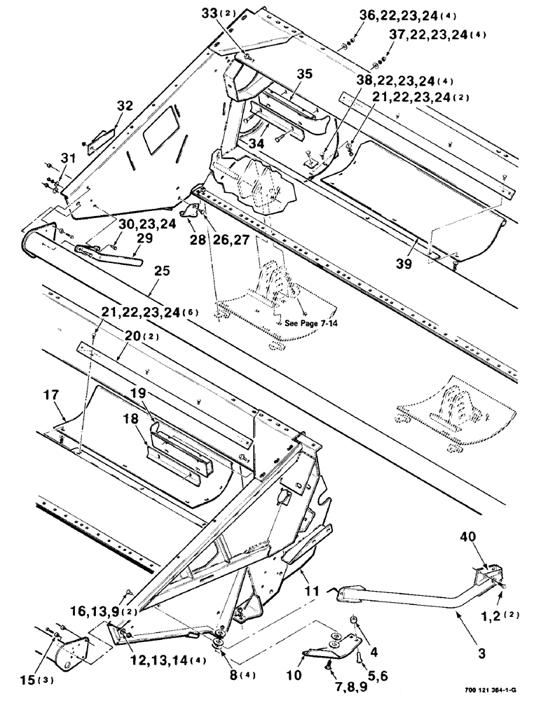 Схема запчастей Case IH 8830 - (7-10) - HEADER, STRIPPER AND LEAN BAR ASSEMBLIES, 12 FOOT (09) - CHASSIS