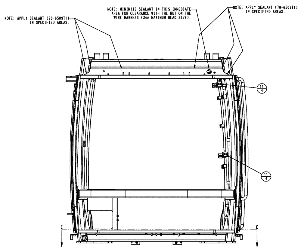 Схема запчастей Case IH FLX3510 - (01-003[04]) - CAB EXTERIOR GROUP (10) - CAB