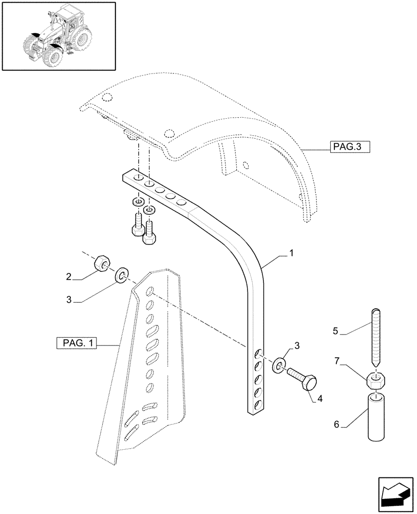 Схема запчастей Case IH MXU110 - (1.87.4[02]) - (VAR.167-497) 4WD DYNAMIC FRONT FENDERS - C5049 (08) - SHEET METAL