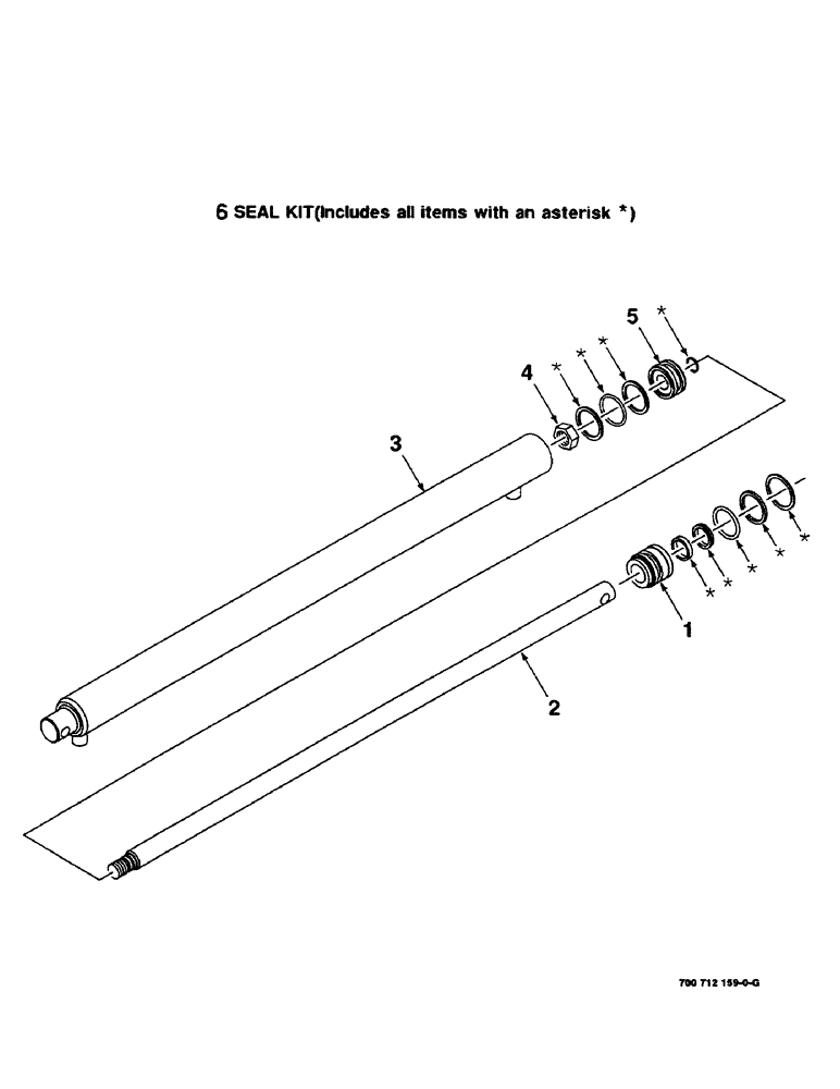 Схема запчастей Case IH 8455 - (8-22) - HYDRAULIC CYLINDER ASSEMBLY (TAILGATE), (700712159 HYDRAULIC (07) - HYDRAULICS