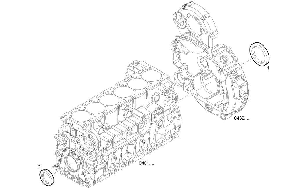 Схема запчастей Case IH F2CE9684P E006 - (0438.002) - GASKET REVOLVING SHAFT 