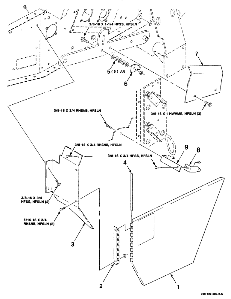 Схема запчастей Case IH 8430 - (7-10) - SHIELDS ASSEMBLY (LOWER-LEFT) (12) - MAIN FRAME