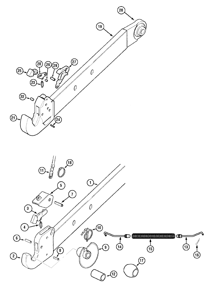 Схема запчастей Case IH C80 - (09-23) - LOWER LINKS - THREE POINT HITCH - HOOK (09) - CHASSIS/ATTACHMENTS