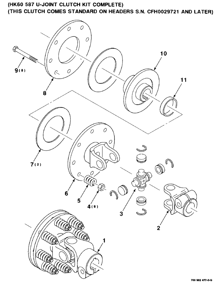 Схема запчастей Case IH 8830 - (9-16) - U-JOINT CLUTCH KIT, HK60587 U-JOINT CLUTCH KIT COMPLETE (09) - CHASSIS