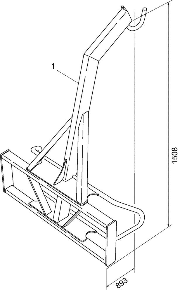 Схема запчастей Case IH L740 - (82.300.AQ[35]) - BIG BAG LIFTER, GRAPPLE HOOK (82) - FRONT LOADER & BUCKET