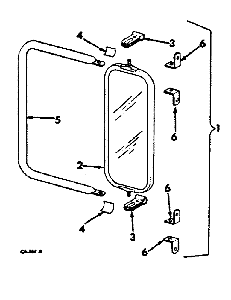 Схема запчастей Case IH 2756 - (N-09) - PARTS ACCESSORIES AND ATTACHMENTS, REAR VIEW MIRROR Accessories & Attachments