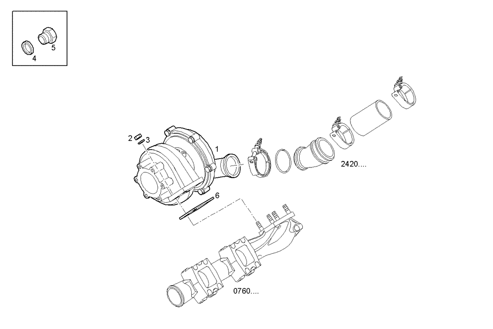 Схема запчастей Case IH FVAE2884X B200 - (2400.289/02) - TURBOCHARGER 