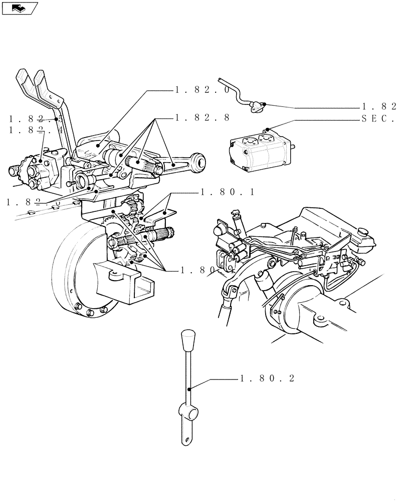 Схема запчастей Case IH FARMALL 95 - (SEC. 07) - HYDRAULICS (00) - GENERAL