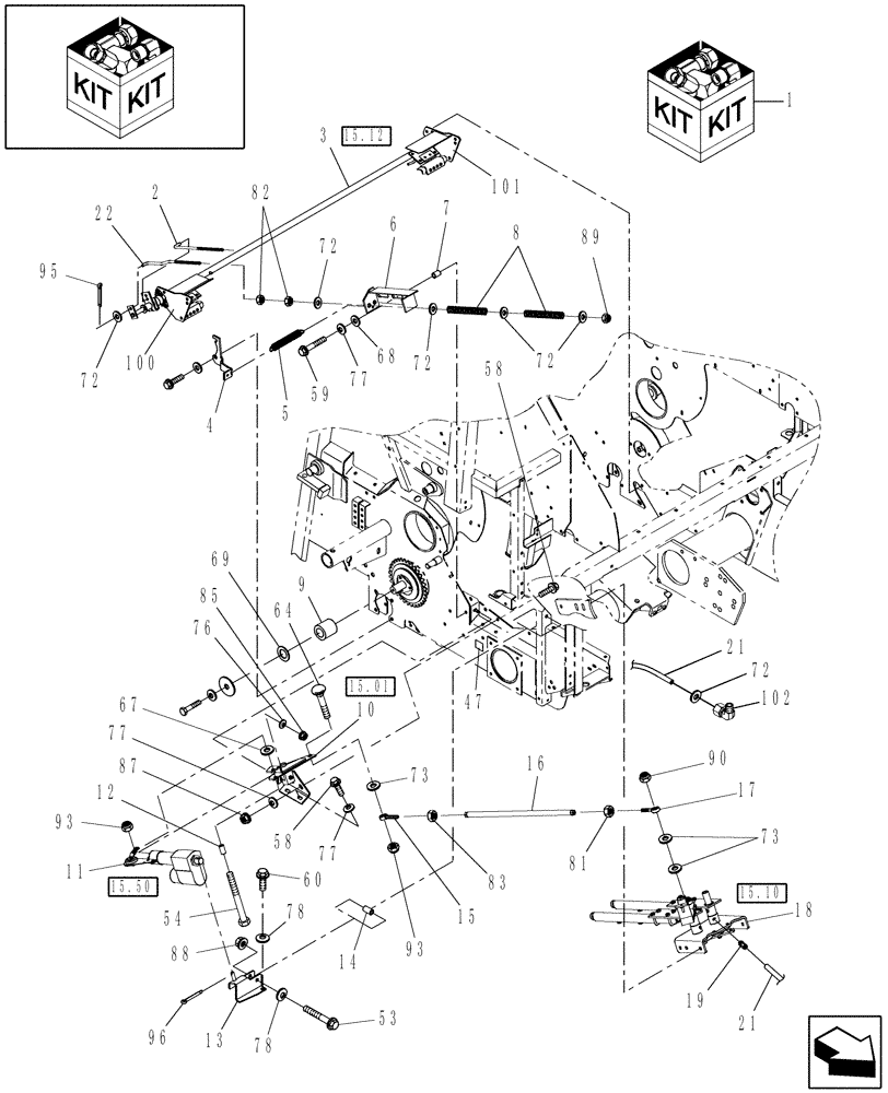 Схема запчастей Case IH RBX462 - (18.13[1]) - TWINE CONVERSION KIT (18) - ACCESSORIES