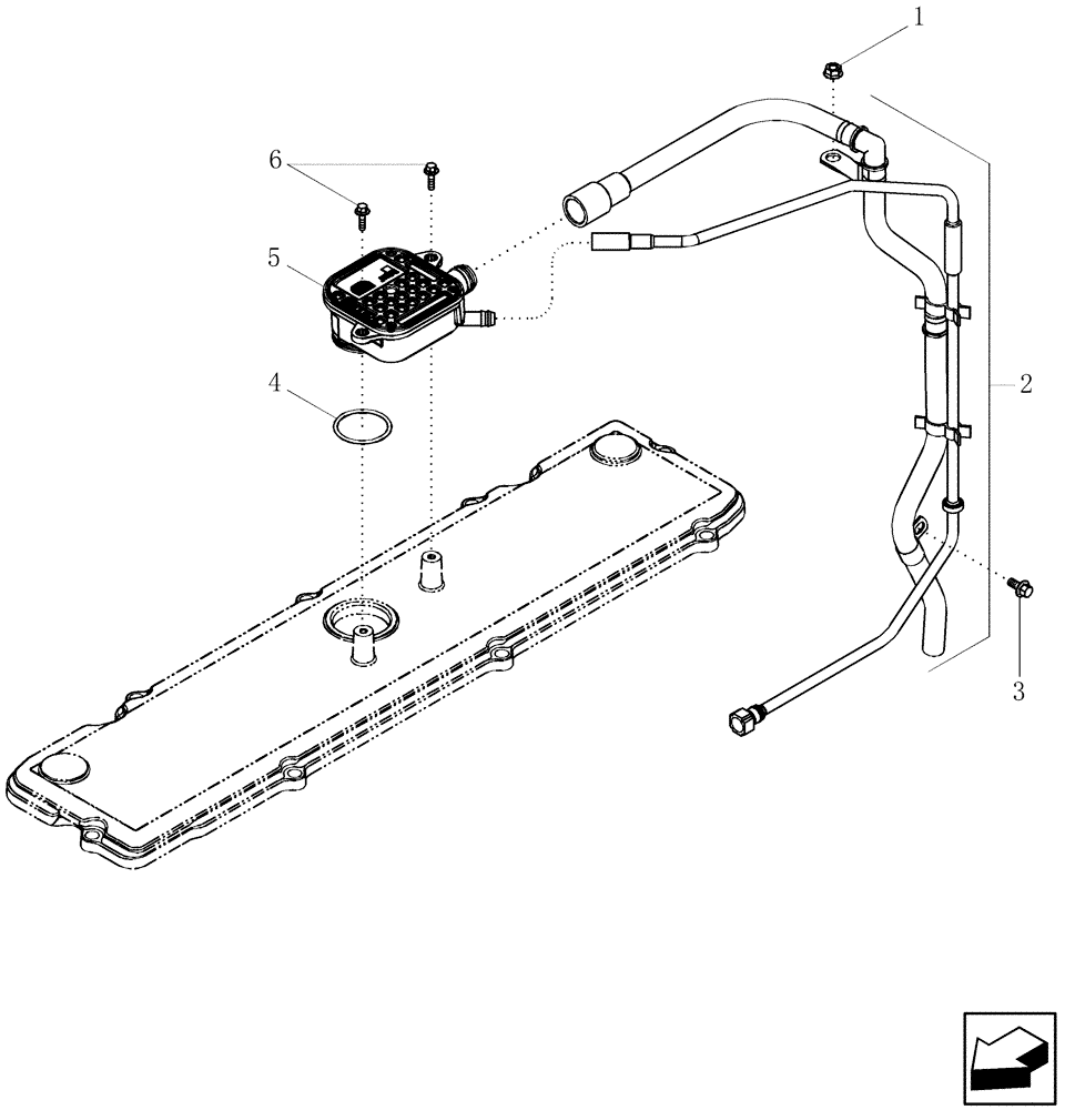 Схема запчастей Case IH 2577 - (10.101.04) - CRANKCASE, BREATHER (10) - ENGINE