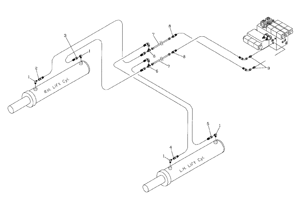 Схема запчастей Case IH 7700 - (B10[03]) - HYDRAULIC CIRCUIT,  ELEVATOR LIFT Hydraulic Components & Circuits