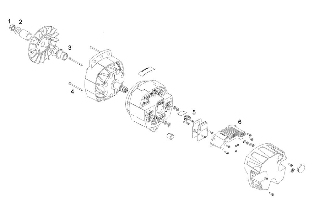 Схема запчастей Case IH F3AE0684L E906 - (4030.058) - GENERATOR (COMPONENTS) [UP TO #…] 