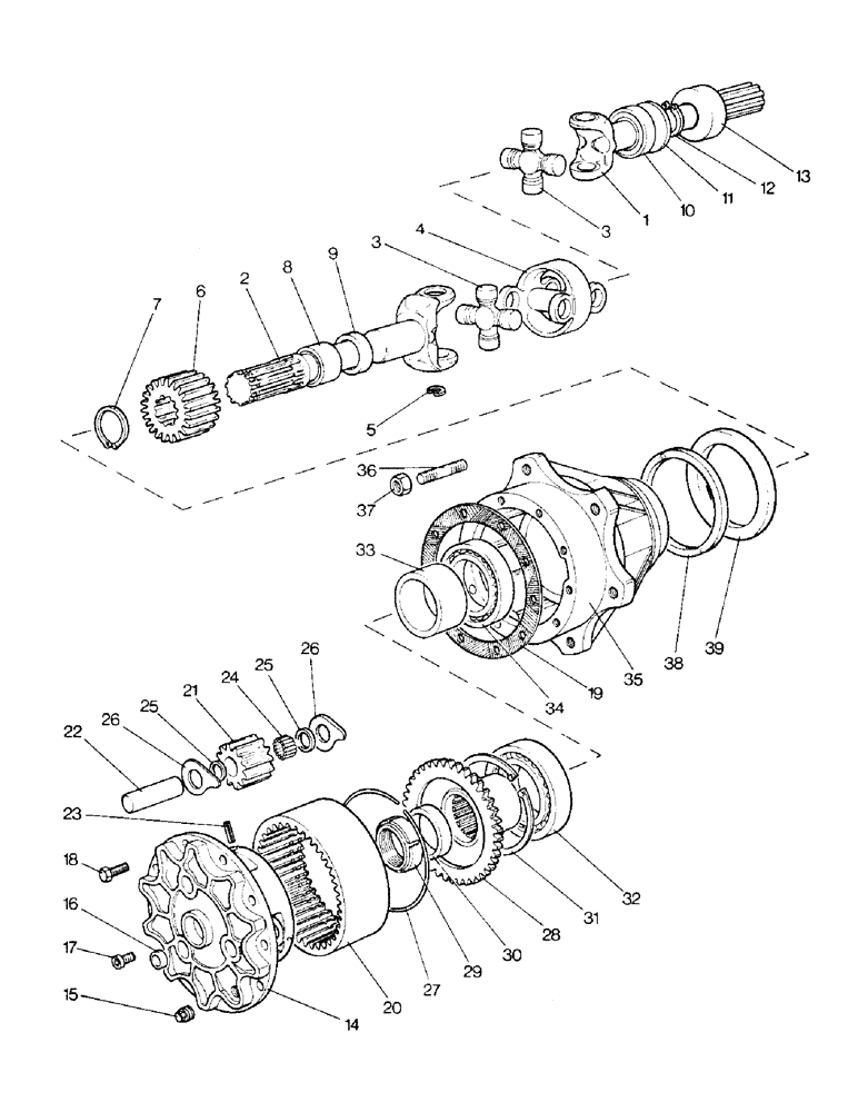 Схема запчастей Case IH 996 - (H03-3-1) - STEERING AND FRONT AXLE, HALF SHAFTS AND REDUCTION FOR FRONT AXLE - CARRARO 4WD TRACTORS Steering & Front Axle