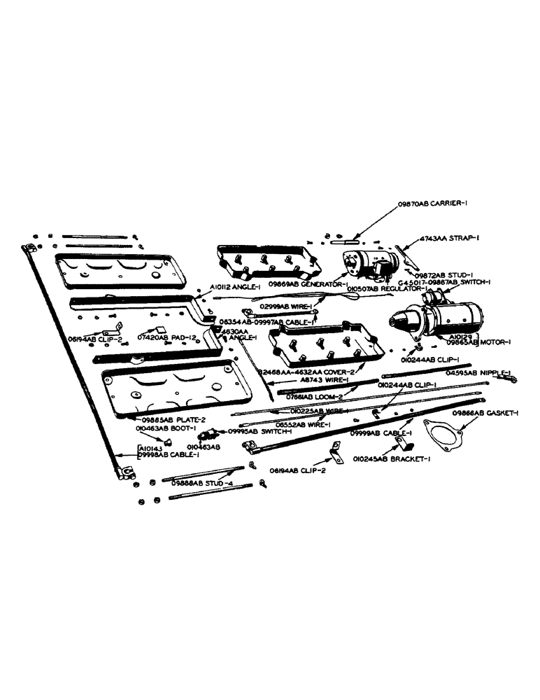 Схема запчастей Case IH 600-SERIES - (050) - ELECTRIC LIGHTING AND STARTING PARTS, GENERATOR, STARTING MOTOR AND BATTERY, GENERATOR (04) - ELECTRICAL SYSTEMS