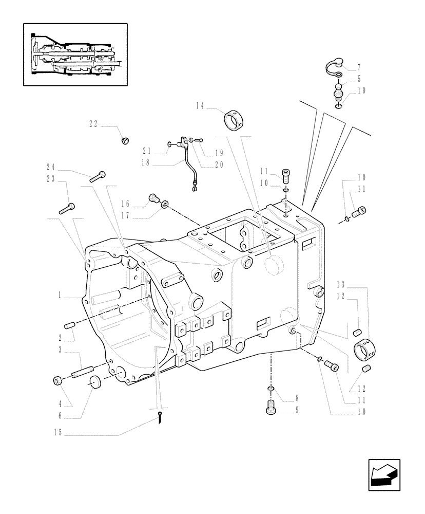 Схема запчастей Case IH MXM175 - (1.21.0/01[01]) - HOUSING, GEARS (03) - TRANSMISSION