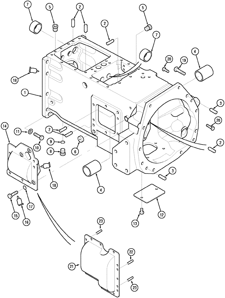 Схема запчастей Case IH CX50 - (06-02) - CLUTCH HOUSING (06) - POWER TRAIN