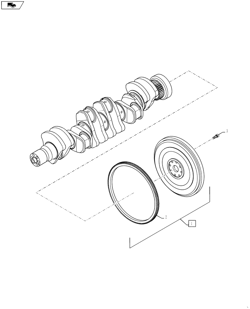 Схема запчастей Case IH 3230 - (10.103.03) - ENGINE, FLYWHEEL (10) - ENGINE