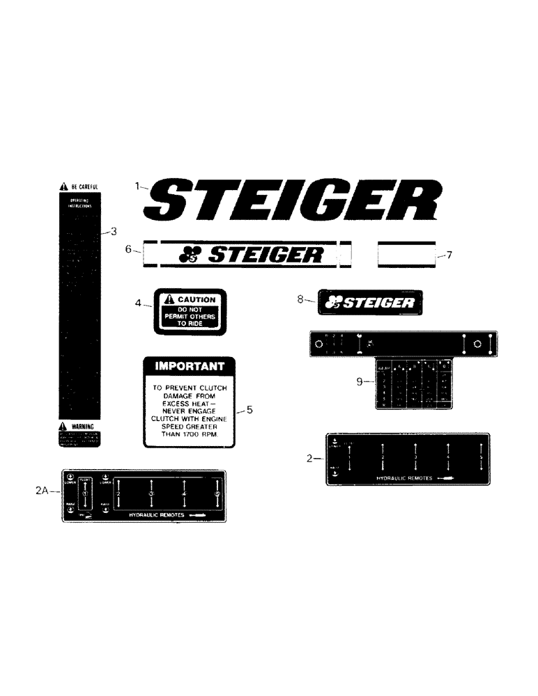 Схема запчастей Case IH KM-360 - (09-01) - CAB DECALS AND EMBLEM (13) - DECALS