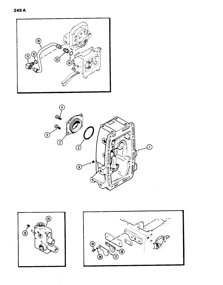 Схема запчастей Case IH 770 - (245A) - HYDRAULIC PARTS WITHOUT P.T.O. (06) - POWER TRAIN