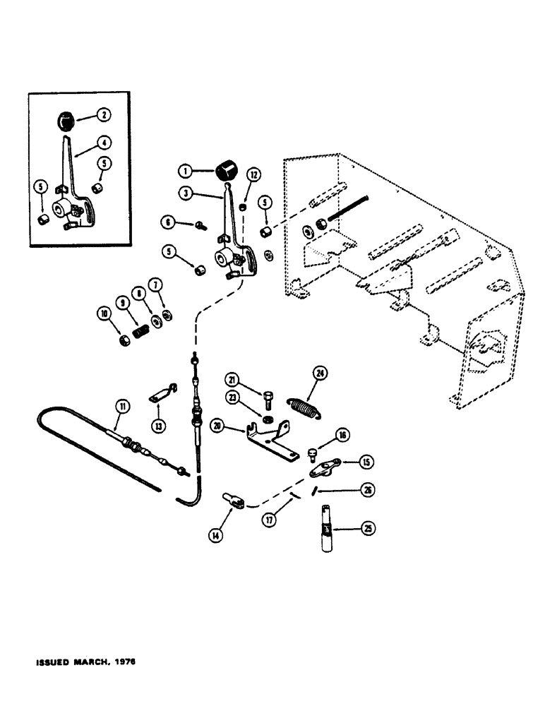 Схема запчастей Case IH 1175 - (156) - DRAFT SENSING CONTROL (06) - POWER TRAIN