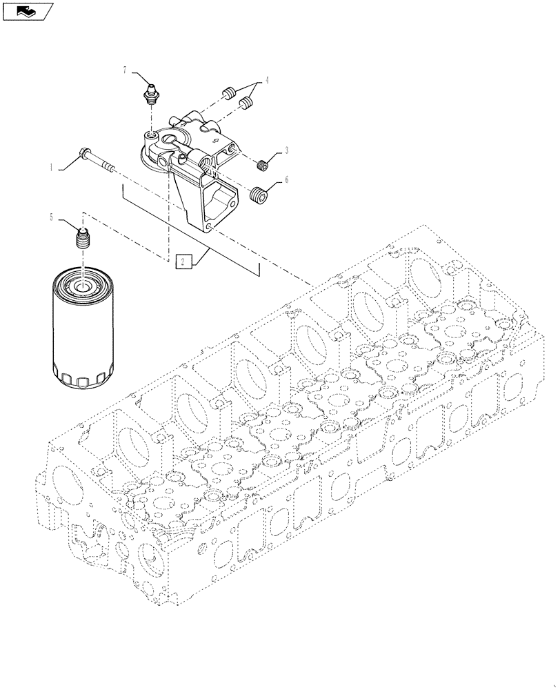 Схема запчастей Case IH F2CFE613A A016 - (10.206.01) - FUEL FILTER & RELATED PARTS (5801507198 - 5801381456) (10) - ENGINE