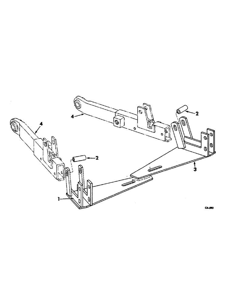 Схема запчастей Case IH 21026 - (09-13) - FRAME, THREE POINT HITCH STABILIZER (12) - FRAME