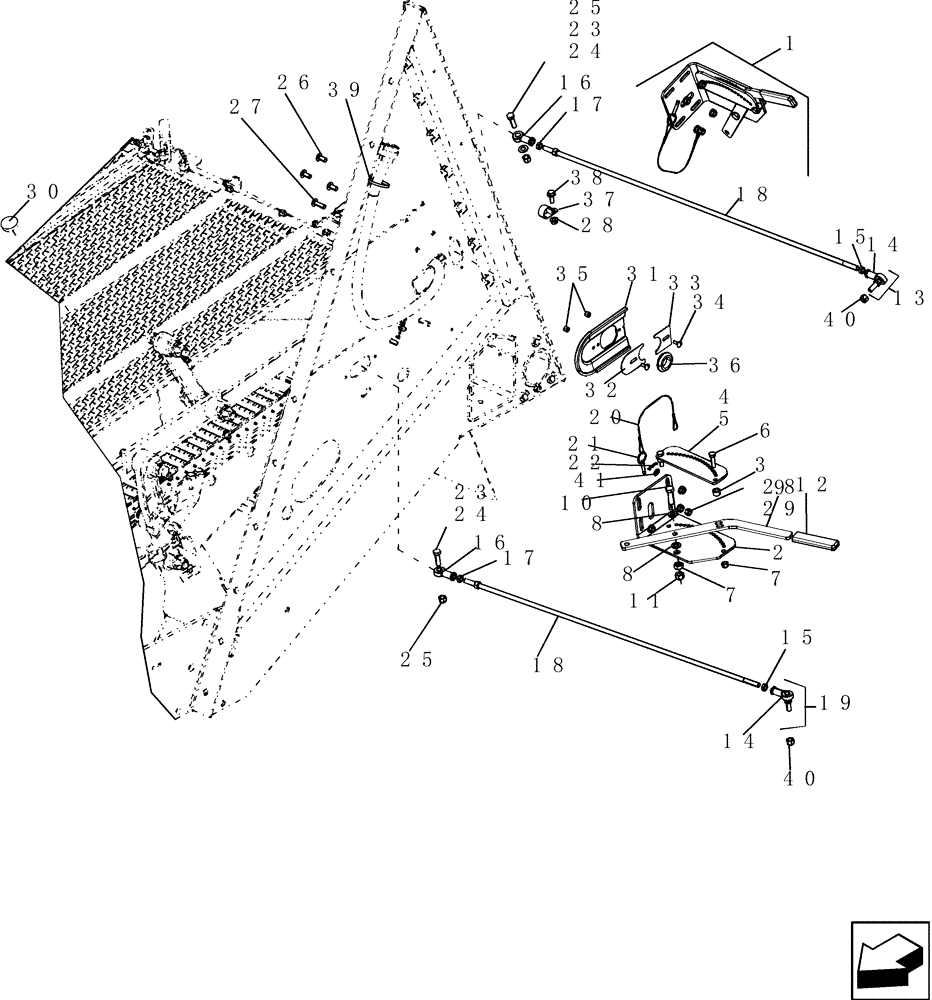 Схема запчастей Case IH 7130 - (74.114.02) - SIEVE ADJUSTMENT (74) - CLEANING